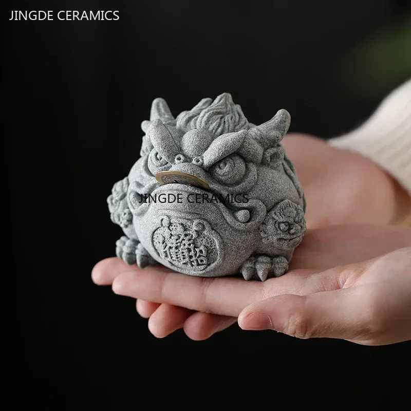 Aquarium Fish Goldfish - Creative Sandstone Fengshui Gold Toad Tea