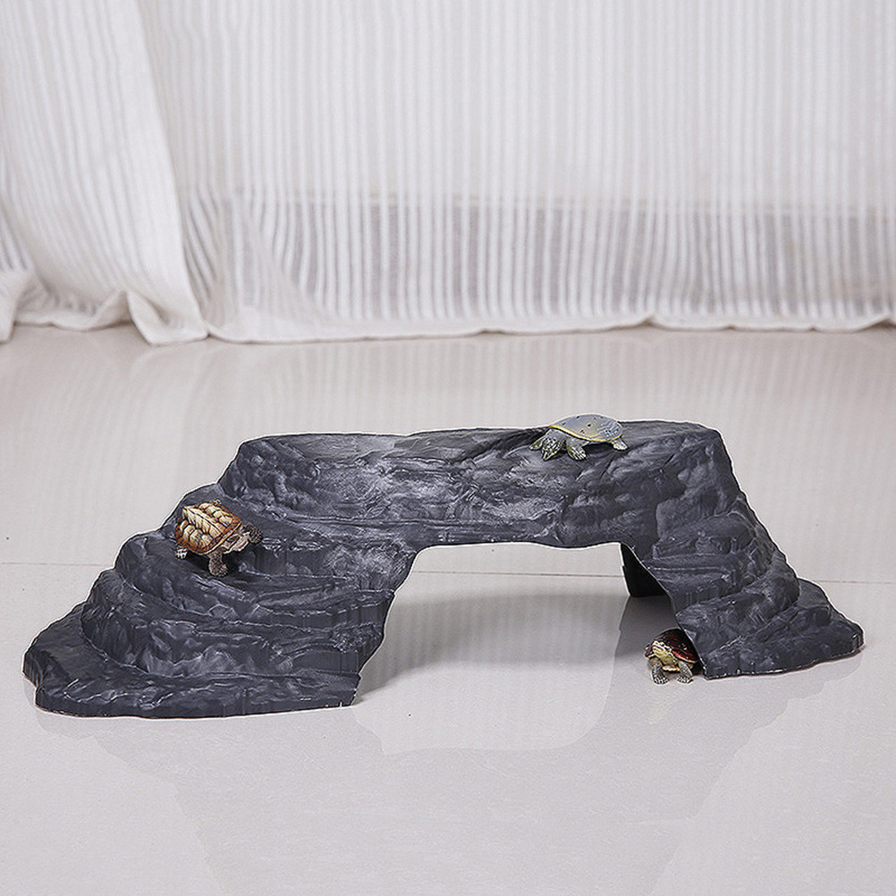 Aquarium Fish Dragon - Large Imitation Stone Turtle Basking Platform