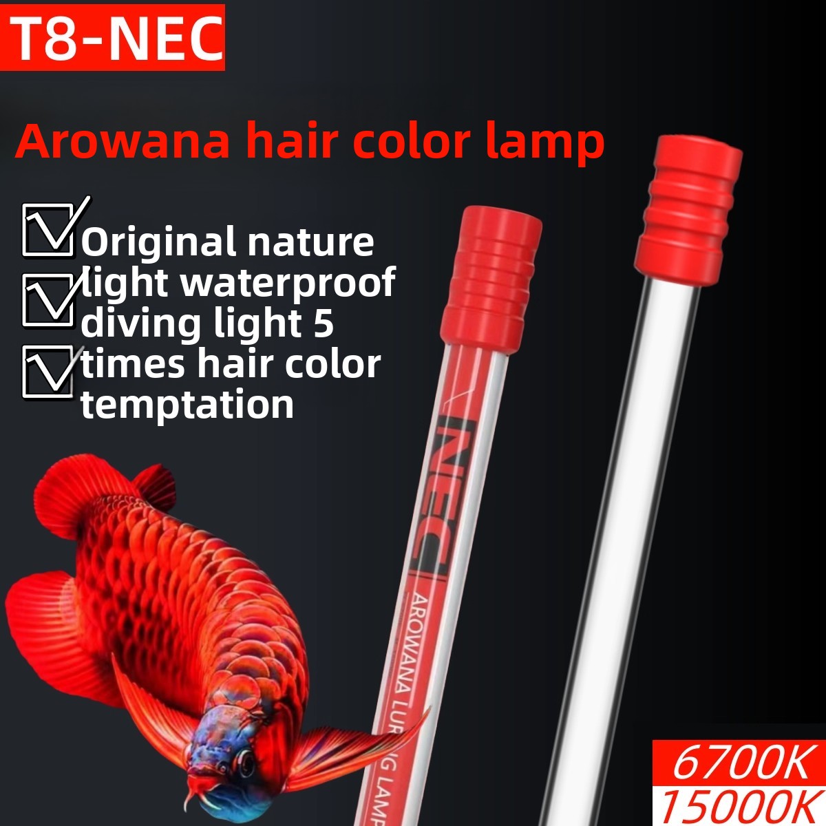 Fish Tank Light LED Submersibl - огляд і ціна Aquarium Fish Red Colour