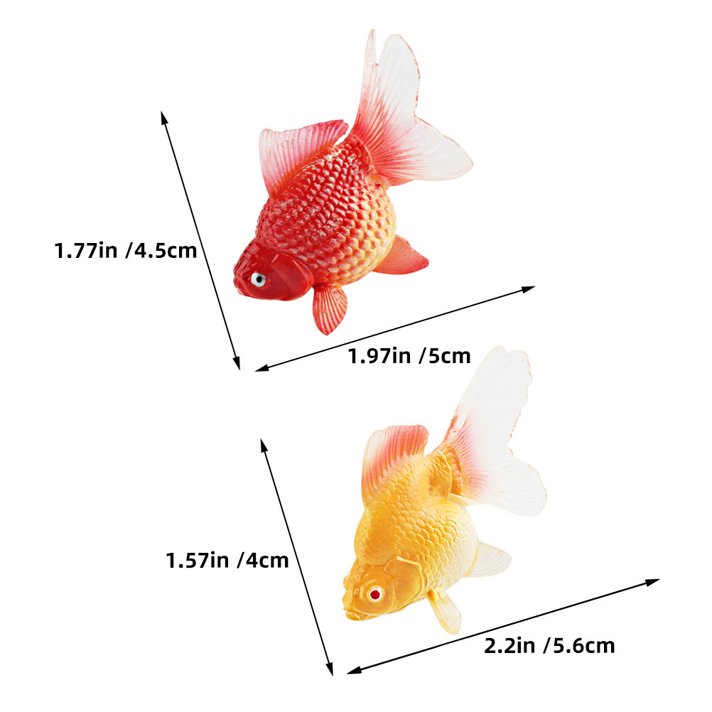 3Pcs Realistic Miniature Goldf - огляд і ціна Aquarium Fish Goldfish