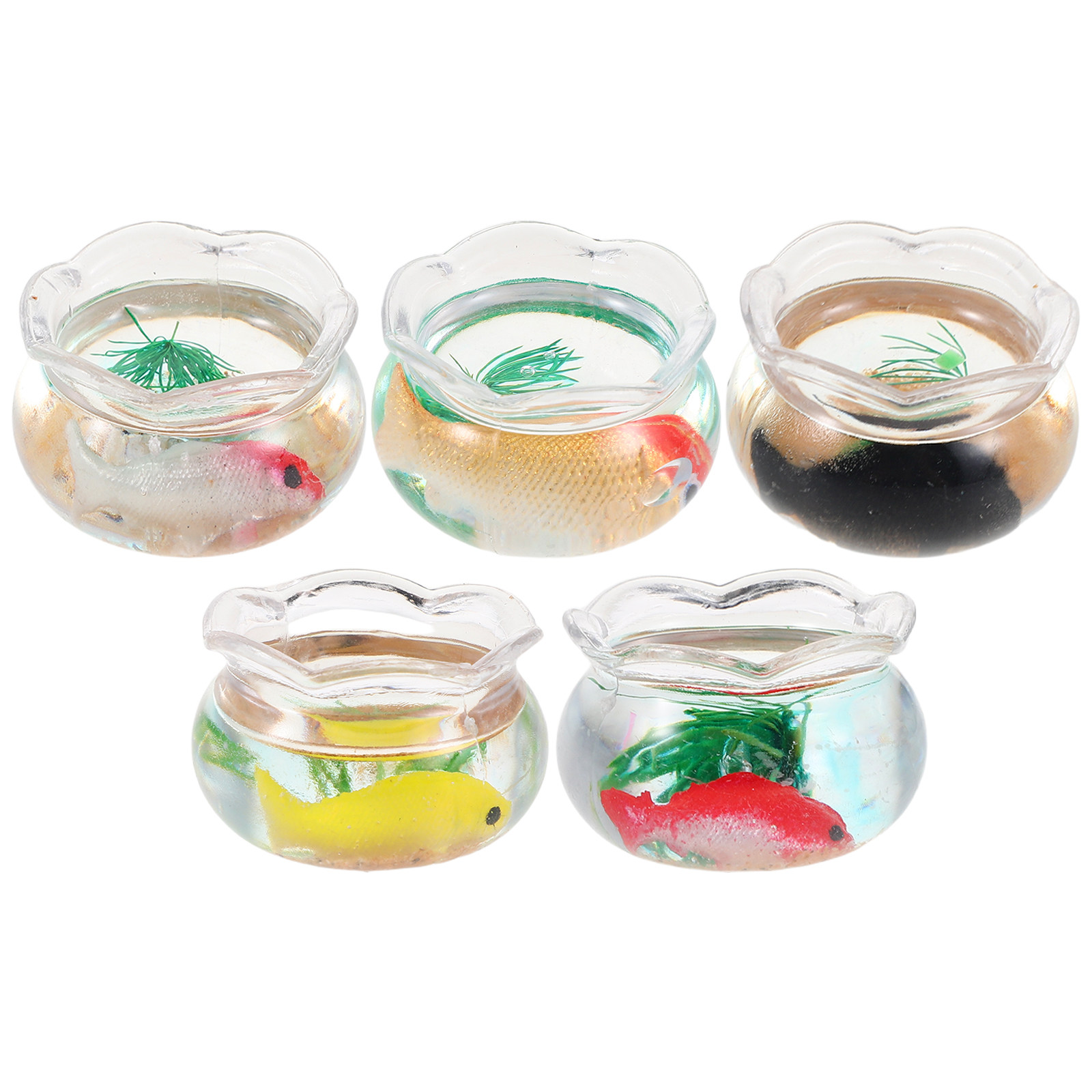 5Pcs Mini Fish Bowl Small Roun - огляд і ціна Aquarium Fish Goldfish